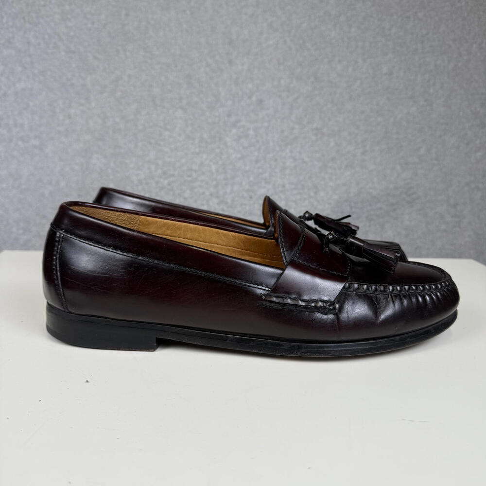 Cole Haan Men's Size 9.5D Purple Leather Slip On Dress Shoes Loafers
